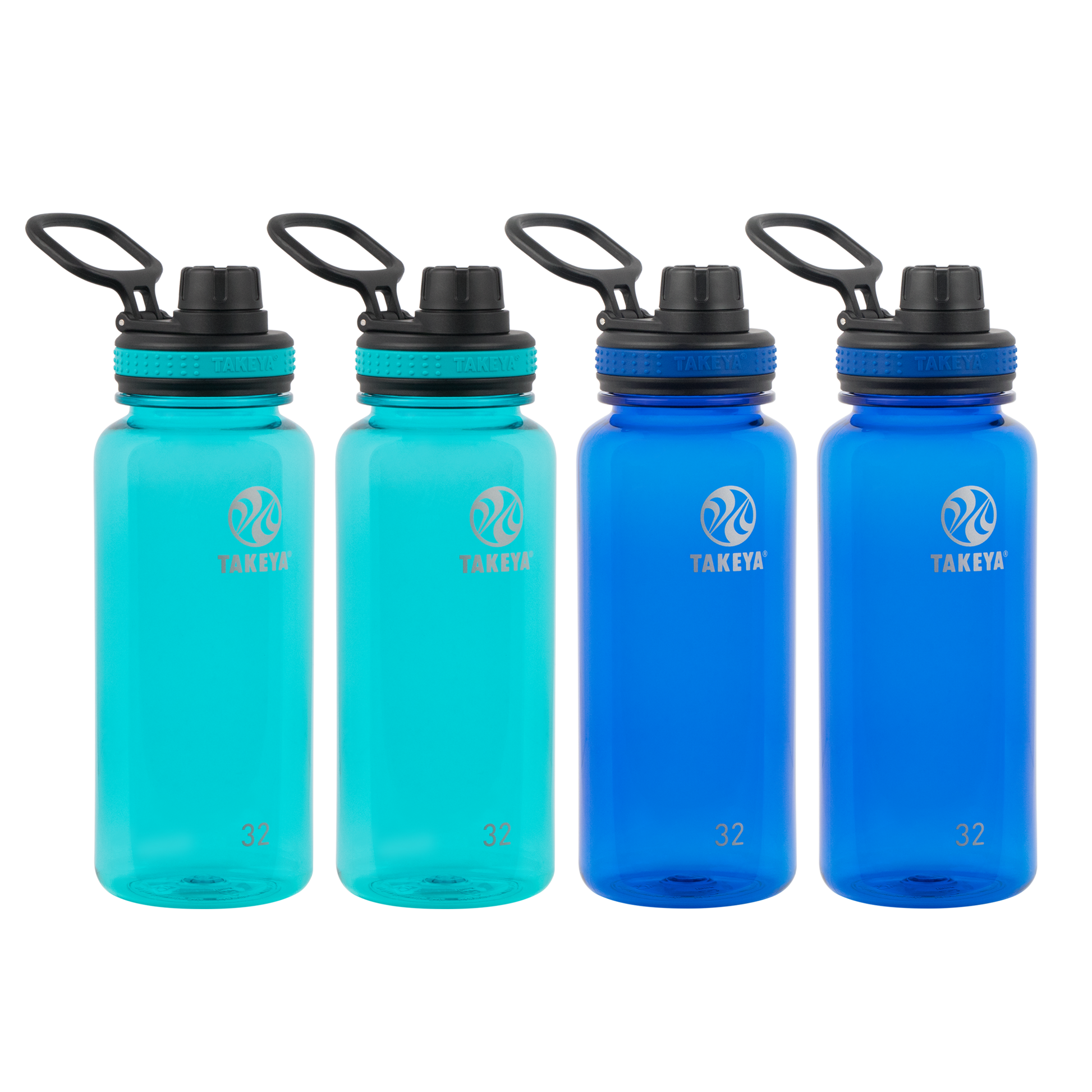 tritan-water-bottle-with-spout-lid-4-pack-h4 50276-Tritan-Spout-32-4pk-Ocean-Royal-angle.png
