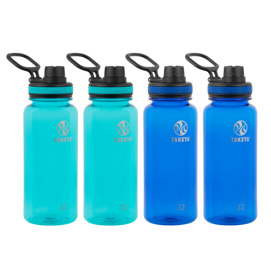 tritan-water-bottle-with-spout-lid-4-pack-h4 50276-Tritan-Spout-32-4pk-Ocean-Royal-angle.png